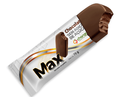 Max Chocolate Sem Adição de Açúcar da linha MAX da Changai Sorvetes
