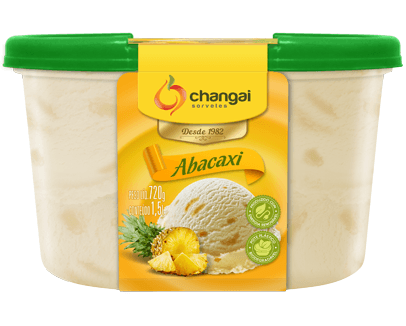 Abacaxi da linha POTE 1.5L da Changai Sorvetes