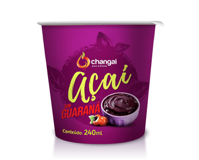 Açaí com Guaraná 240ml da linha AÇAÍ da Changai Sorvetes