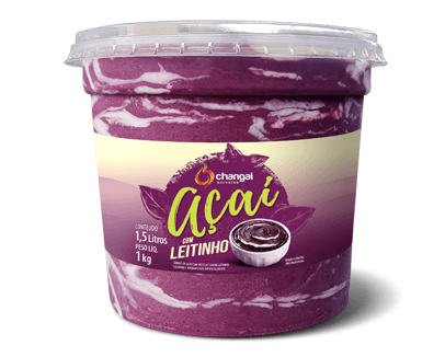 Açaí com Leitinho 1,5L da linha AÇAÍ da Changai Sorvetes