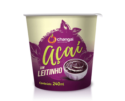 Açaí com Leitinho 240ml da linha AÇAÍ da Changai Sorvetes