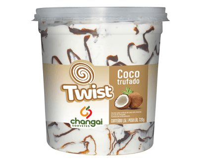 Twist Coco Trufado da linha TWIST da Changai Sorvetes