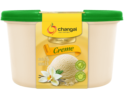 Creme da linha POTE 1.5L da Changai Sorvetes