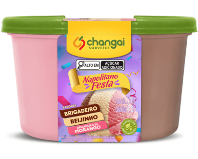 Napolitano Festa da linha POTE 1.5L da Changai Sorvetes