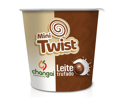 Mini Twist Leite Trufado da linha MINI TWIST da Changai Sorvetes