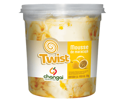 Twist Mousse de Maracujá da linha TWIST da Changai Sorvetes