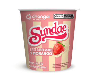 Sundae da linha SUNDAE da Changai Sorvetes
